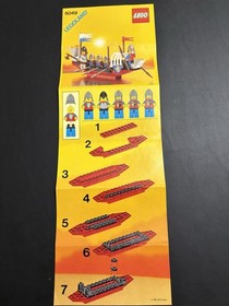 1987 LEGO Castle Lion Knights 6049 Viking Voyager 100% Complete w/Inst One Owner