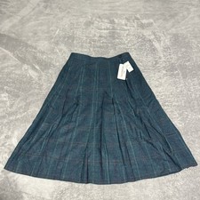 Vintage Pendleton Virgin Wool Plaid A-line Skirt NWT NOS Women s Size 16