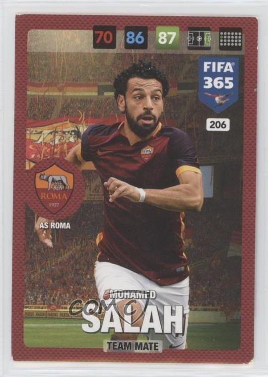 2016-17 Panini Adrenalyn XL Fifa 365 Team Mate Mohamed Salah #224 0jf5