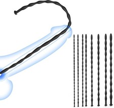 Male Silicone Penis Urethral Plug Urethra Stretcher Stretching Sounding Dilator
