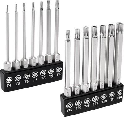 MulWark Torx Bit Set 14tlg Sicherheit Schraubendreher S2 Stahl T4-T40 magnetisch