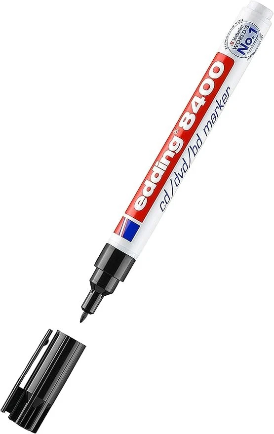 3x Edding 8400 CD DVD BD Marker 0,5-1 mm Schwarz Permanentmarker Rundspitze - Bild 3 von 3