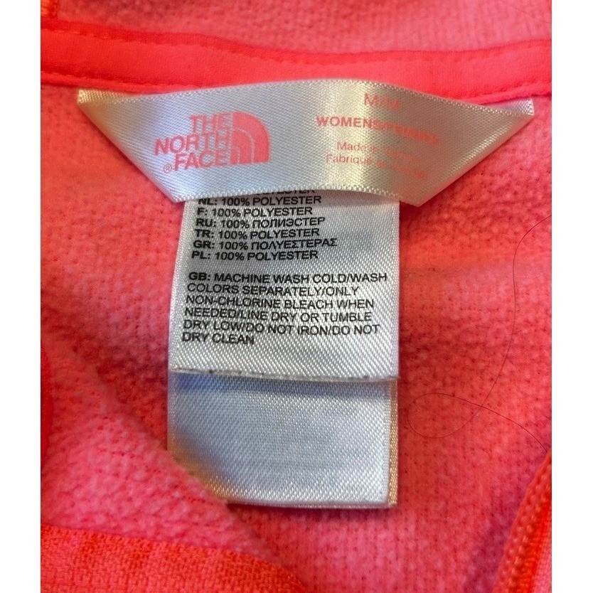 The North Face Women's Hoodie Pink Full Zip Fleece Size M Flaw/Marks thumbnail 3