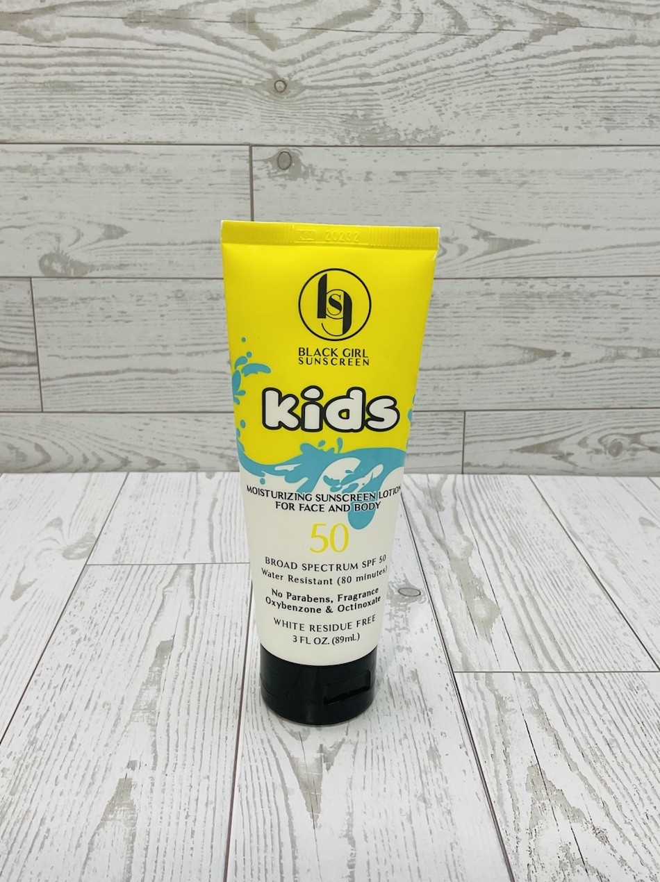 Black Girl Sunscreen Kids Face Body Lotion SPF 50 3 oz Water Resistant EXP6/2025