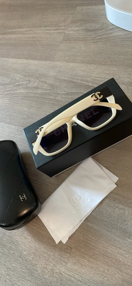 CHANEL Beige Plastic Frame Sunglasses for Women for sale | eBay