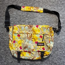 Borsa a tracolla Eastpak Messenger gialla stampa floreale logo tracolla regolabile laptop