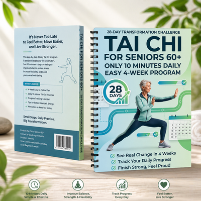 #ad 28 Day Tai Chi for Seniors Guide Easy 10 Min Daily Routine Balance Flexibil $12.99