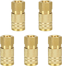 1/4 Inch NPT Air Coupler,Industrial Brass Air Hose Fittings,5Pcs Quick Connector