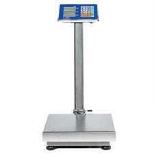 660lbs Weight Platform Computing Digital Floor Scale for Weighing Luggage Silver