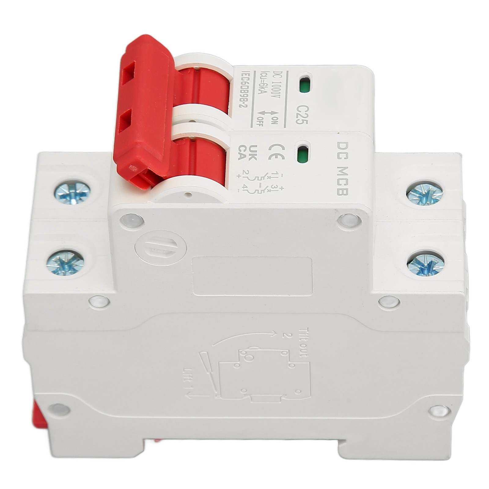 .DC Miniature Circuit Breaker 6000A Breaking Capacity 2P Mini Circuit Breaker