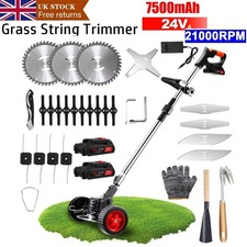Cordless Strimmer 24V Bundle Grass Trimmer Kit Garden Electric Lawn Edger Cutter
