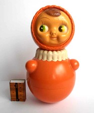 1950s Vintage USSR Russian Soviet CELLULOID SOUND Toy Doll Cork-Tumbler 16