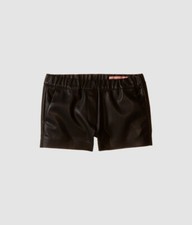  44 Blank NYC Kid's Girl's Black Faux Leather Elastic Waist Short Shorts Size 8