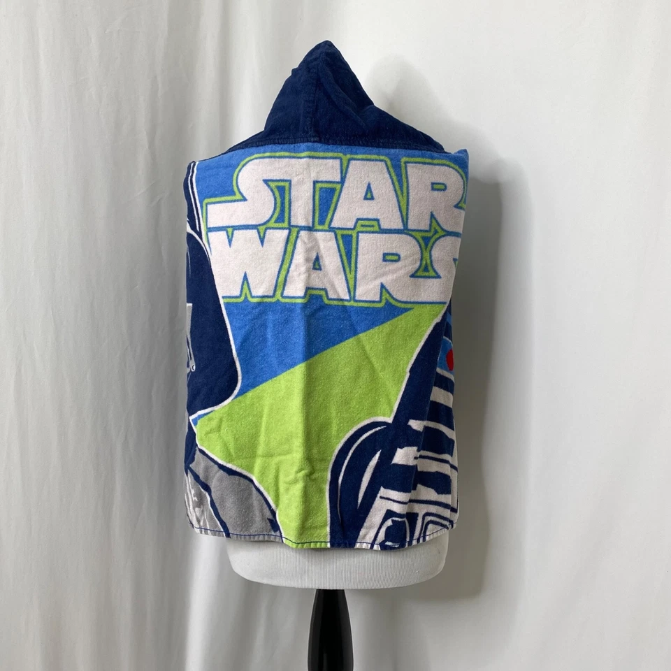 Toalla de baño con capucha para niños Star Wars multicolor para niños pequeños con sujetadores de mano Foto 4 de 4
