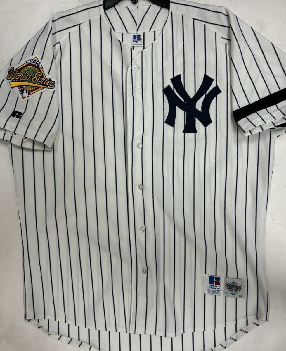 DEREK JETER 1996 WORLD SERIES AUTHENTIC NEW YORK YANKEES RUSSELL JERSEY 48  XL