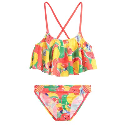 NWT Billieblush Pink Fruit Ruffled Tankini Swimsuit Toddler Girls 24m 2T 3T