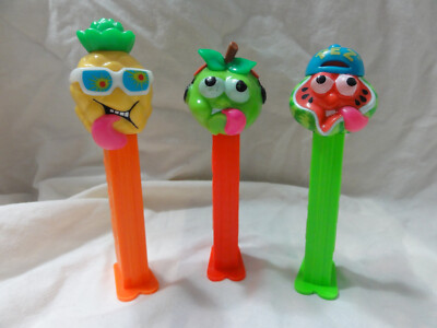 PEZ SOURZ Lot 3 ~ Sour Pineapple, Green Apple & Watermelon
