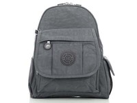 Bag Street Leicht Rucksack Aus Crinkle-Nylon Mittel Damen Herren Reise Grau