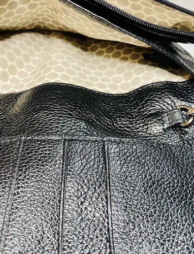 Brighton Bastante Resistente Negro Organizador Bandolera Bolso de Mano Cartera sin asas Tachuelas - Imagen 9 de 17