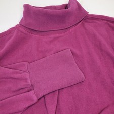 Sweaty Betty Luxe Fleece Turtleneck Pullover in Amaranth Pink Size 8