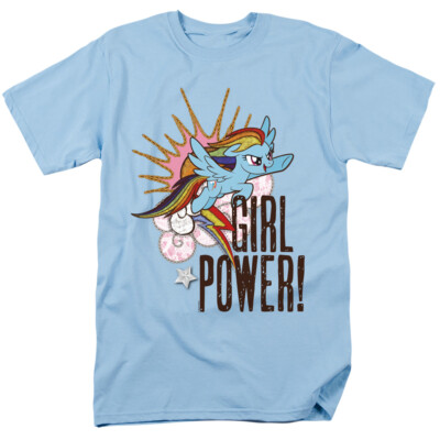 My Little Pony T-Shirt Girl Power Light Blue Tee | eBay
