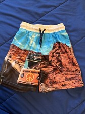 Wonder Nation Boys Swim Trunks. With Pockets And Back Pocket. Size Xs 4/5