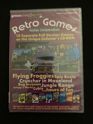 *NEW SEALED* Retro Games - 10 Full Version PC CDROM Games