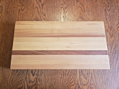 Hand Made Hard Maple & Cherry Edge Grain Cutting Block 8.75'' X 16.5'' X 1.75''