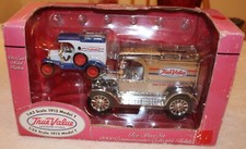 TRUE VALUE HARDWARE 2 TRUCK SET Die-cast bank by Ertl NEW IN BOX FREE SHIPPING
