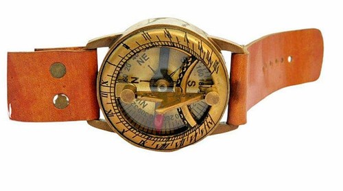 Lo Steampunk da polso in ottone BUSSOLA \u0026 MERIDIANA orologio tipo Meridiana  | eBay