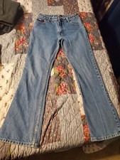 Tommy Hilfiger Jeans Womens Size 7 Trouser Medium Wash Denim Flare Leg