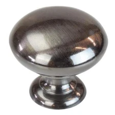 Antique Nickel Cabinet Knob, Round Brushed Black Nickel Silver Drawer Pull