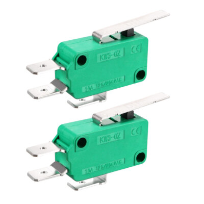2pcs KW3-OZ 16A 125/250VAC SPDT NO NC Hinge Lever Type Micro Limit Switches