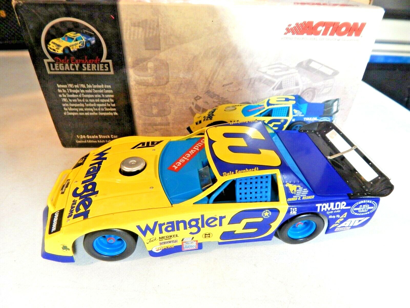 1985 DALE EARNHARDT 3 WRANGLER OUTLAW CAMARO XTREME 1/24 ACTION NASCAR DIECAST Diecast Crazy