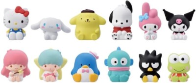 Sanrio Characters Soft Vinyl Puppet Mascot 12 set BOX Ensky JAPAN