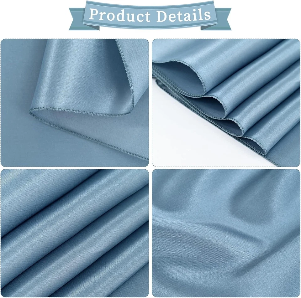 New 120 Pieces Satin Chair Cover Sashes Bows Ribbon Wedding 7 X 108" Fast Ship - Image 2 of 4