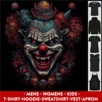 Ein böser Clown Halloween Horror Vampir Herren Damen Kinder Unisex