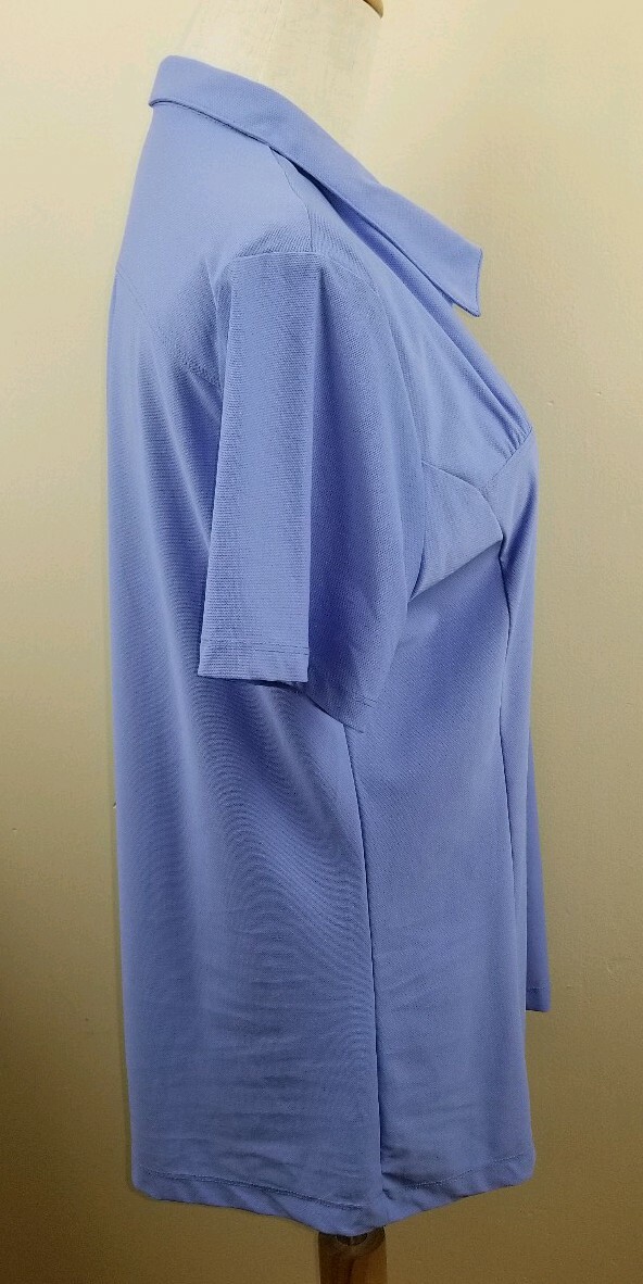 LIJA シャツ LIJA Zip Golf Polo Shirt Womens Sz XL Purple Short Sleeves Bust 42