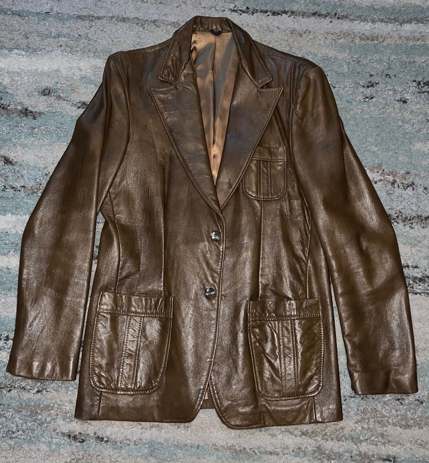 VTG Buckboard Leather Jacket Brown Men's Size 40 - image 1