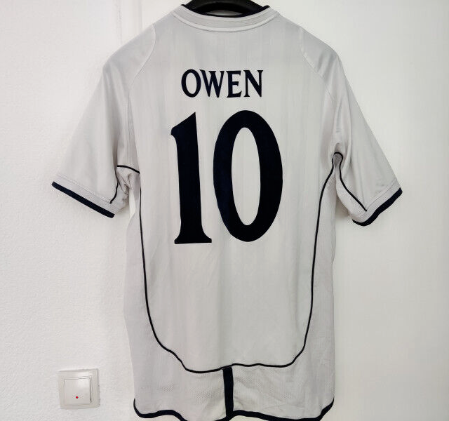 Vintage Rare OWEN #10 England 2001/2002 Away Football Soccer