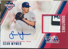 SEAN WYMER 2018 Panini USA Stars & Stripes AUTO Jersey LAUNDRY TAG LOGO PATCH /8