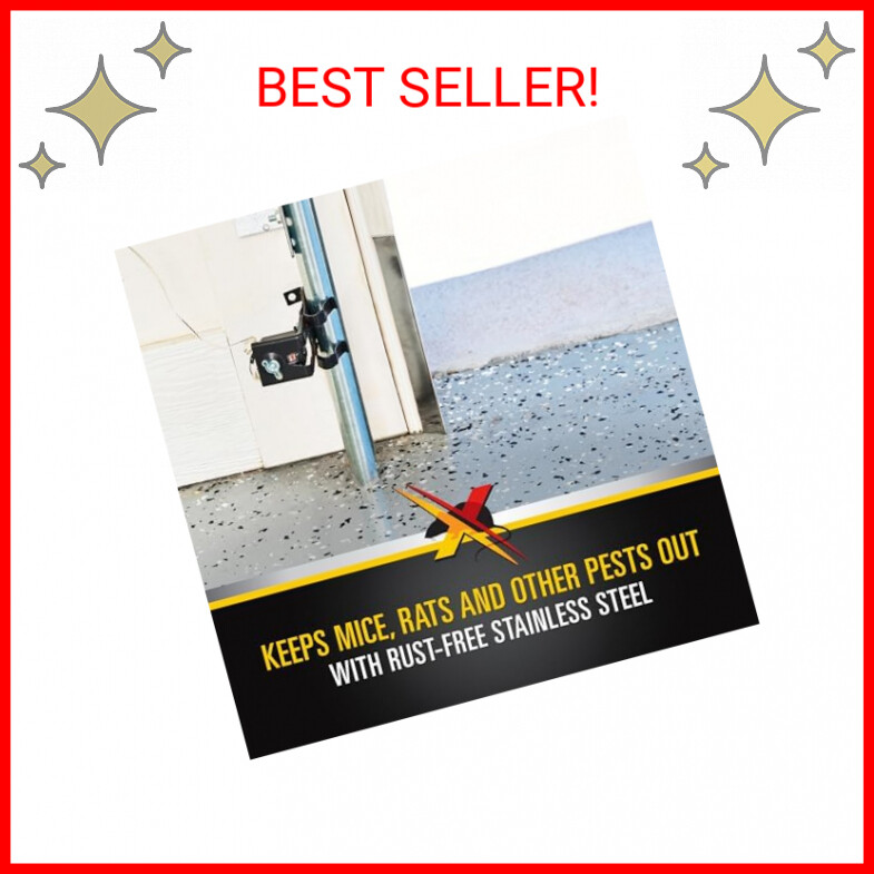 Xcluder Stainless Steel Garage Door Rodent Shield; 1 Door Kit with 8