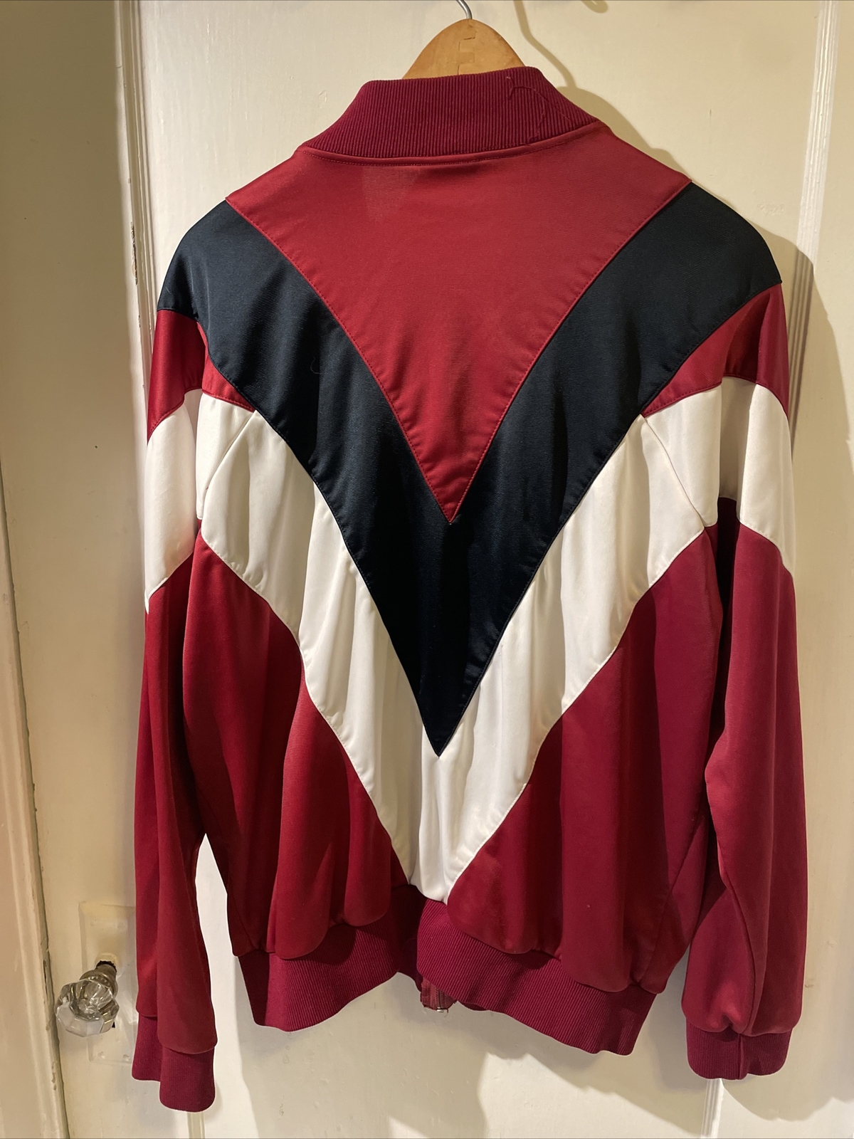 Tuta Pony vintage anni 90 zip pista rossa nera bianca giacca made in USA taglia L