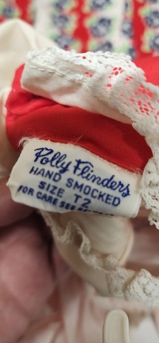 Vtg 70' Baby Girl Dress Romper Lot Ruffles Lace Floral Dress Farm Polly Flenders - Picture 10 of 16