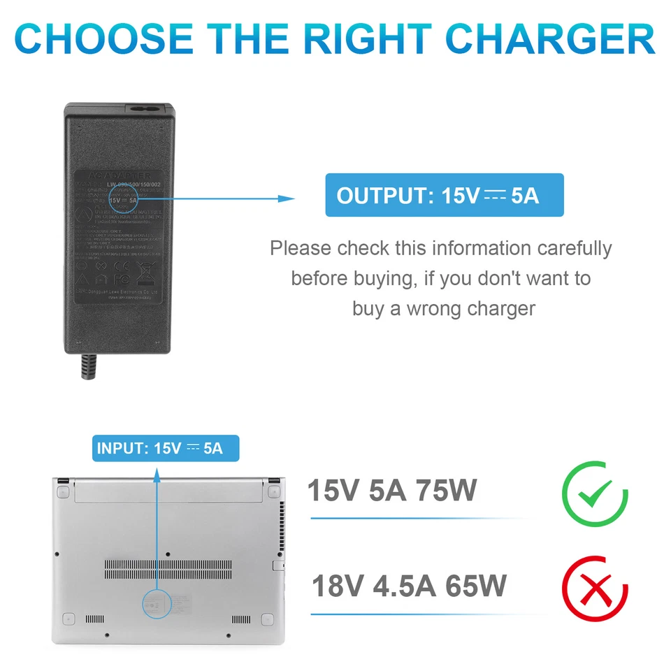 AC Adapter Laptop Charger For Toshiba TECRA M11 M10 M7 A11 A9 A10 Power Supply - Image 4 of 4