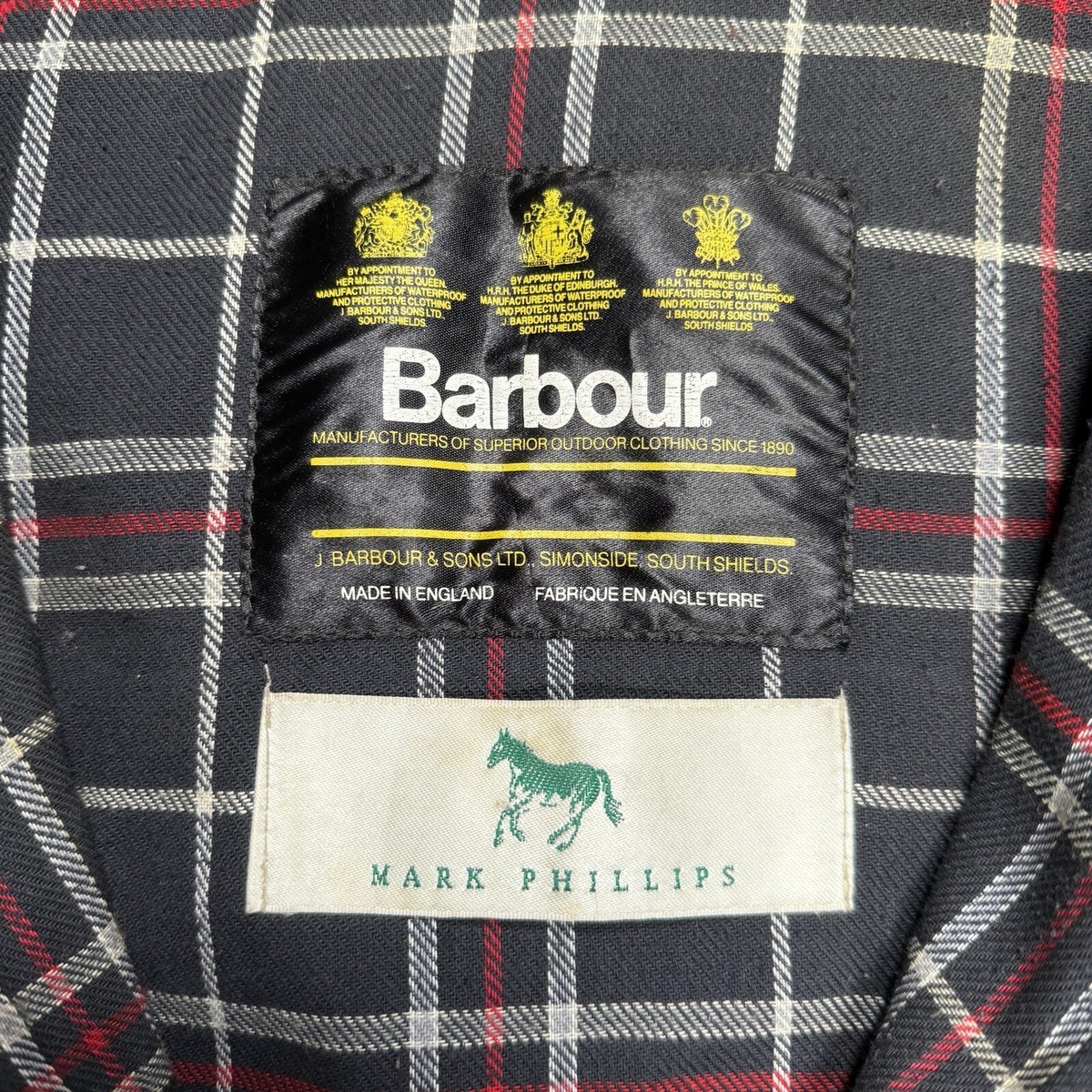 90s Barbour　MARK PHILLIPS M Barbour Mark Phillips Wax Jacket 90s Navy Blue Rare A140