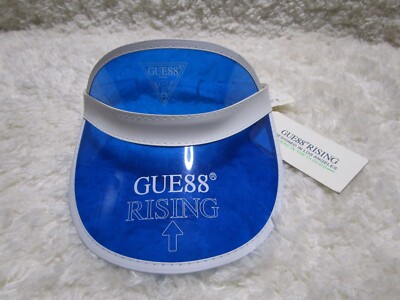 Guess x 88 Rising Sun Visor Hat Cap Strapback Blue Transparent