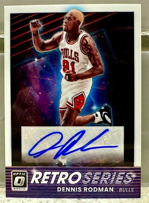 JERSEY NUMBER MATCH! 2021-22 Donruss Optic Auto Dennis Rodman 91/99! BULLS!