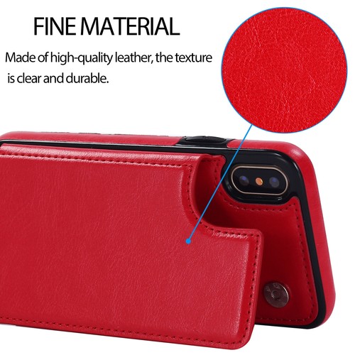 Stoßfest Wallet Kartenhalter Handyhülle für iPhone 6 6S 7 8 X XS 11 12 13 14 Pro - Picture 18 of 19
