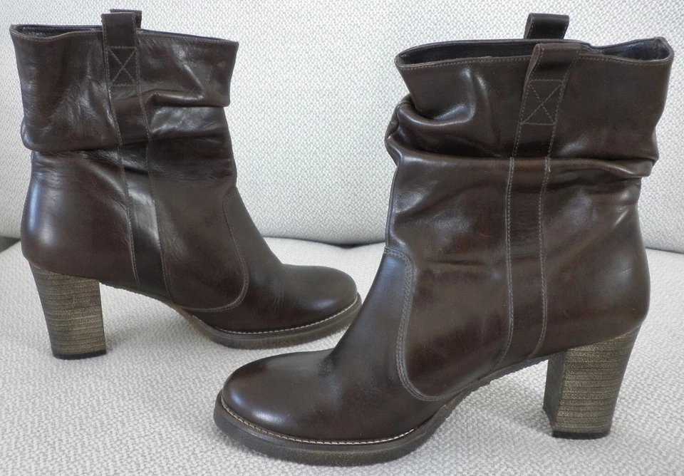 Gianni Gregori OTTO Stiefeletten Stiefel braun Leder Gr. 39 6 NEU NP 90€ - Bild 2 von 4